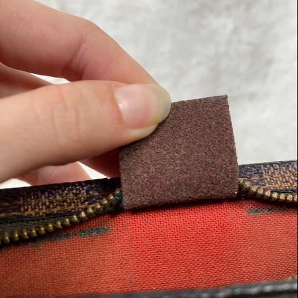 Louis Vuitton Trousse Pochette Brown Canvas Clutch Bag Authentic - Picture 16 of 16